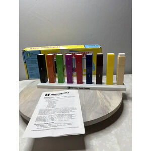 Vtg FRACTION STAX Mathematics IDEAL SCHOOL SUPPLY Fraction Blocks 1 pc missing